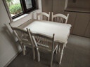 有介新款實(shí)木餐桌韓式田園簡(jiǎn)約時(shí)尚現代小戶(hù)型餐桌椅組合白色吃飯桌子 1.2米一桌四椅 奶油實(shí)木款 曬單實(shí)拍圖