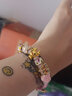 慶怡一鹿有你黃金手鏈 999足金小鹿轉運珠麋鹿手串情人節禮物送女友 一鹿有你 粉皮繩款 曬單實(shí)拍圖