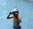 361°儿童泳帽男童可爱卡通印花专业硅胶游泳帽女孩宝宝不勒头防晒帽子 实拍图