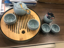寧不凡（NINGBUFAN） 汝窯茶具套裝一壺二杯干泡茶具茶壺茶杯茶托小套裝 豆青 西施壺一壺四杯+陶瓷茶盤簡(jiǎn)裝 曬單實(shí)拍圖