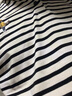 GFZD輕奢高端男裝 夏季條紋T恤男商務(wù)刺繡百搭修身polo領(lǐng)短袖體恤上衣 631米白色 2XL 建議135-155斤可穿 曬單實(shí)拍圖