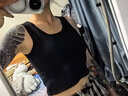 朵伶詩兒【兩件裝】純色小吊帶背心女外穿運(yùn)動夏季修身顯瘦內(nèi)搭短上衣打底 黑色+白色兩件裝 大均碼建議100-130斤 曬單實拍圖