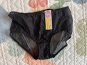 怡倩【沐夏芭蕾】蕾絲內褲女夏季薄款甜美性感透氣大碼女士中腰三角褲 黑珍珠密語(yǔ) XL 曬單實(shí)拍圖