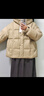 雪中飛 SNOW FLYING短款羽絨服女士2024新款時(shí)尚連帽加厚泡芙面包服保暖休閑冬季外套 豆綠色 M (160) （110-135斤）卡碼拍大 曬單實(shí)拍圖