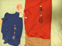 PHJ 韩版短袖t恤女夏季新款圆领绣花半袖体恤中年女士宽松打底上衣 桔色 2XL（150-170斤） 实拍图