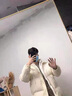 爵少    假兩件棉衣服男潮棉服冬季加厚新款2022潮牌潮流寬松百搭港風(fēng)休閑慵懶風(fēng)棉衣面包服外套 WT09 米白色 3XL 曬單實(shí)拍圖