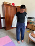 隨閱睡衣男士冬季加絨加厚爸爸棉襖冬天牛奶絨保暖家居服中老年人套裝 N9920鷹青 牛奶絨 升級加厚 XL 碼（120-140斤） 曬單實(shí)拍圖