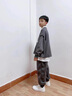 G.DUCKKIDS兒童裝男童春裝套裝春秋款2025新款男孩運動春季中大童衛(wèi)衣三件套 灰色 160 cm 曬單實拍圖