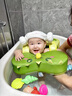 山川時(shí)辰嬰兒游泳圈 兒童0-3歲寶寶安全防側翻防嗆水免充氣腋下圈小孩玩具 福寶圈刺繡版綠色【3個(gè)月-4歲】 安全平穩不側翻 速干版+卡通綠色 曬單實(shí)拍圖
