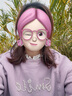 betu百圖女裝蕾絲拼接假兩件釘珠字母上衣韓版抓絨衛衣女2110T35 紫色 XS 曬單實(shí)拍圖