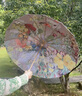 元族油畫(huà)雙層太陽(yáng)傘女防曬防紫外線(xiàn)晴雨兩用折疊雨傘 花園-16k粉色彩膠 曬單實(shí)拍圖