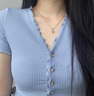 奢萊斯勒奢侈飾品【七夕情人節(jié)禮物】愛心項鏈女時尚百搭首飾生日送女友 心中有你項鏈 曬單實拍圖