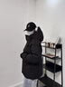 雪中飛 SNOW FLYING羽絨服男款2024冬季新款戶外短款加厚鴨絨工裝外套冬裝 黑色 XL 135-155斤 曬單實拍圖