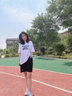 野原琳夏季寬松純棉短袖t恤女少女原宿風(fēng)ins閨密打底衫女裝2025年新款 A278白色 M 曬單實(shí)拍圖