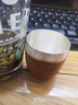 鑄榮堂 手工銀茶杯純銀999足銀主人杯品茗杯竹編防燙隔熱杯子日式酒杯 高款（重約58克 容量約75毫升） 曬單實(shí)拍圖
