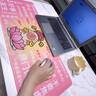 索能（SUONENG）卡通水豚鼠標墊超大可愛(ài)男女生護腕辦公電腦鍵盤(pán)墊書(shū)桌墊定制定做 LC-1026【隨薪所欲 財神保佑】 300x800mm3毫米 曬單實(shí)拍圖
