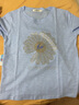 登森奧奧竹節棉2024新款鑲鉆純棉短袖t恤女夏季韓版寬松百搭上衣女 藍色（燙鉆雛菊） 2XL 建議110-120斤 曬單實(shí)拍圖