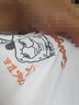BFDQJS卡通印花重磅純棉短袖T恤男ins潮牌夏季寬松上衣百搭情侶裝打底衫 象牙白 L(推薦體重110-130斤) 曬單實(shí)拍圖
