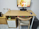 木匠印記電腦桌臺式家用簡(jiǎn)約儲物臥室書(shū)桌簡(jiǎn)易辦公學(xué)生學(xué)習桌子 【力薦】橡木色三抽120cm 曬單實(shí)拍圖