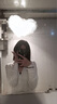 矜持范軟糯風(fēng)毛衣女2025新款v領(lǐng)毛衣開衫針織衫女短款長袖外搭小眾別致 白色 S 【收藏加購優(yōu)先發(fā)貨】 曬單實拍圖