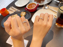 周百福 S925銀情侶戒指一對(duì)男女對(duì)戒子送女友生日七夕情人節(jié)禮物送女友 桔梗情侶對(duì)戒【8倉(cāng)發(fā)貨-極速送達(dá)】生日禮物送女友 曬單實(shí)拍圖