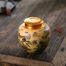 顧師傅 宜興紫砂茶葉罐大號(hào)錫蓋密封罐陶瓷醒茶儲(chǔ)茶罐普洱茶儲(chǔ)存罐茶缸 約1斤裝 錫蓋美人肩 高山流水款 曬單實(shí)拍圖