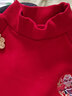 Classic Teddy精典泰迪女童連衣裙加絨童裝兒童長(cháng)袖裙子加厚寶寶拜年衣服冬款 新年小熊女大紅 120 曬單實(shí)拍圖