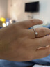 鑫萬福七夕禮物 顯鉆雪花鉆戒女鉑金鉆石戒指K金求婚結(jié)婚克拉GIA裸鉆送 30分效果10分F-G色 曬單實拍圖