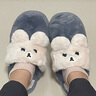 明盛家居棉拖鞋女可愛(ài)卡通兩穿秋冬季保暖毛絨家用情侶韓版包跟月子室內家居男毛拖鞋懶人拖鞋 深灰色 42-43適合平時(shí)穿41-42碼 曬單實(shí)拍圖