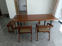 慕恭木語(yǔ)北歐實(shí)木餐桌椅組合家用大戶(hù)型餐廳現代簡(jiǎn)約長(cháng)方形6人飯桌歺桌子 桌子： 200*80*75 木板5cm 曬單實(shí)拍圖