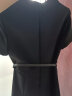 朗姿【尖貨補(bǔ)單】黑白色顯瘦輕禮服襯衫連衣裙女夏新款復(fù)古小黑裙裙子 黑色 M 160/80A 曬單實(shí)拍圖