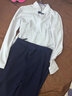 訫噯逸衫酒店前臺服務(wù)員工作服客服接待售樓部正裝春秋長(cháng)袖套裙領(lǐng)班工裝 單件白色襯衫 M （90-100斤） 曬單實(shí)拍圖