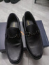 老人頭（LAORENTOU）皮鞋男商務(wù)休閑牛皮套腳樂(lè )福鞋軟面豆豆駕車(chē)鞋 83037 黑 40 曬單實(shí)拍圖