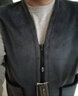 CeiaonKaenu馬甲男內(nèi)穿男士坎肩加厚秋冬保暖抓絨羽絨棉背心內(nèi)膽大碼馬夾外套 灰色 4XL （165-180斤） 曬單實(shí)拍圖
