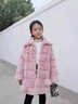 G.DUCKKIDS高端輕奢 女童皮草外套冬季貂毛大衣2022秋冬新款韓版5-15歲中大 卡其色 160 曬單實拍圖
