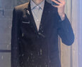 vocacool西服男青年休閑小西服上衣外套單西服大碼西裝春秋季學(xué)生韓版修身 兩?？酆谏?XL/116-130斤 曬單實(shí)拍圖