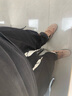 頭號青年休閑褲男秋冬季寬松日系工裝褲潮牌九分束腳長(cháng)褲子男款 黑 XL  曬單實(shí)拍圖