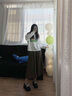 卓詩尼樂福鞋女2025年新款春秋復古粗跟厚底女鞋子高跟單鞋英倫風小皮鞋 黑色 37 曬單實拍圖