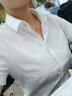 雀后雀后白衬衫女短袖夏季职业工装气质工作服方领衬衣女XS 实拍图