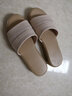 克卜勒室外坡跟拖鞋女夏平一字拖涼鞋中跟休閑簡(jiǎn)約舒適涼拖舒適底媽媽鞋 米色 37 曬單實(shí)拍圖