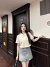 VEGA CHANG牛仔半身裙女2025年春秋季新款顯瘦a字經(jīng)典時(shí)尚新復(fù)古回潮短裙 懷舊藍(lán) M 曬單實(shí)拍圖