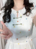 FOX.G新品連衣裙碎花裙子女夏季2025年新款衣服女裝夏裝小個(gè)子氣質(zhì)女裙 小飛袖新中式盤(pán)扣碎花裙 M 曬單實(shí)拍圖