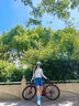 UKE女抓絨長(cháng)袖騎行服 秋冬季公路自行車(chē) 戶(hù)外鎖溫保暖純色外套 清瑤 月白 S 曬單實(shí)拍圖