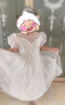 莫代爾女童禮服兒童生日公主裙蓬蓬裙夏季花童婚紗女孩主持人鋼琴演出服 A583香檳色短款 +皇冠發(fā)飾 110碼建議身高100-110cm4-5歲 曬單實拍圖