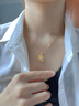 黛若【免費刻字】黃金吊墜足金仿鉆項鏈鎖骨高級送女友實(shí)用生日禮物 足金吊墜(約1.3g)+鏈子+禮盒 曬單實(shí)拍圖