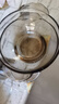 青蘋果歐式家用玻璃茶色碗盤碟套裝水果麥片沙拉碗耐熱泡面碗餐具 茶色雙耳碗【4只】 4件套 曬單實(shí)拍圖