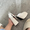 KULLA春秋氣質(zhì)高跟鞋小個子粗跟防水臺芭比鞋瑪麗珍超高跟鞋 米白色（12cm） 35 曬單實拍圖