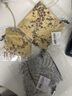 東之天地 刺繡錦囊雙層收納袋文玩布袋束口抽繩珠寶首飾小袋子高檔絨布袋 中號黃色梅花（13*15cm）1個 曬單實拍圖