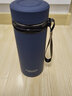 富光大容量保溫杯男士水杯304不銹鋼便攜泡茶杯辦公室車(chē)載杯子帶蓋辦公室成人直身杯子 黑色680ml【帶提繩】 曬單實(shí)拍圖
