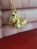 中國黃金（CHINA GOLD）足金999優(yōu)美蝴蝶黃金吊墜不含鏈送女朋友老婆生日七夕情人節(jié)禮物 凈金重約 1g 曬單實拍圖